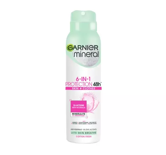 GARNIER MINERAL 6IN1 PROTECTION 48H COTTON FRESH ANTITRANSPIRANT SPRAY FÜR FRAUEN 150ML