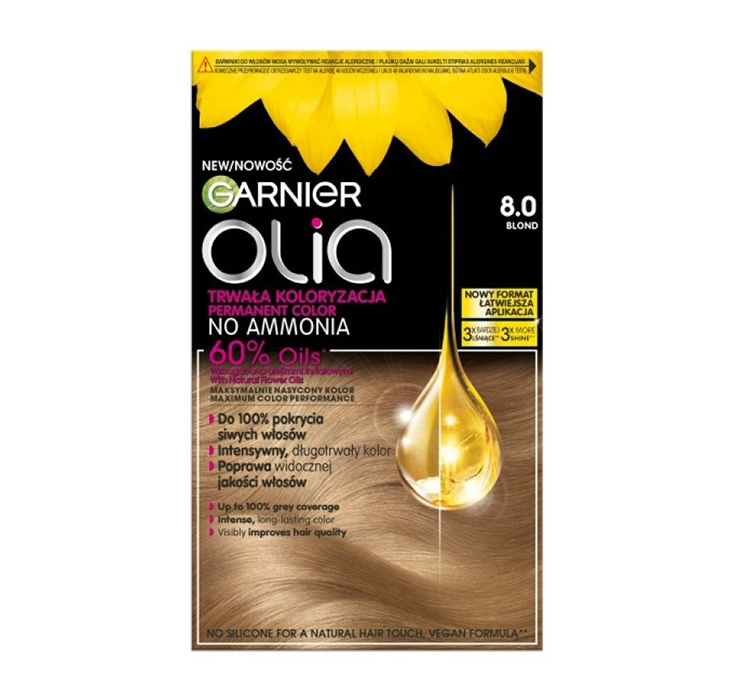 GARNIER OLIA PERMANENTE HAARFARBE OHNE AMMONIAK 8.0 BLOND