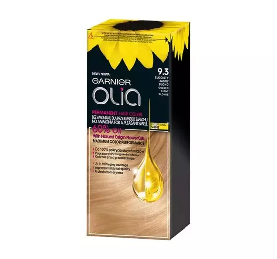 GARNIER OLIA PERMANENTE HAARFARBE OHNE AMMONIAK 9.3 GOLDENES HELLBLOND