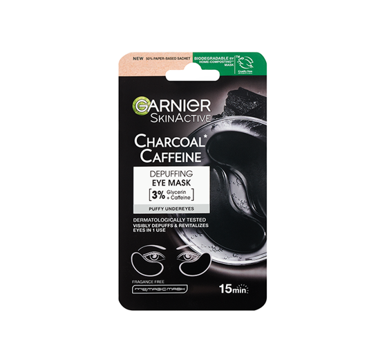 GARNIER SKIN NATURALS CHARCOAL CAFFEINE AUGENPADS 5G