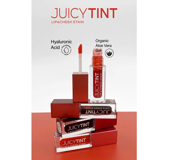 GOLDEN ROSE JUICY TINT LIP & CHEEK STAIN LIPPENSTIFT UND WANGENROUGE 2IN1 01 PEACH SORBE 5,2ML