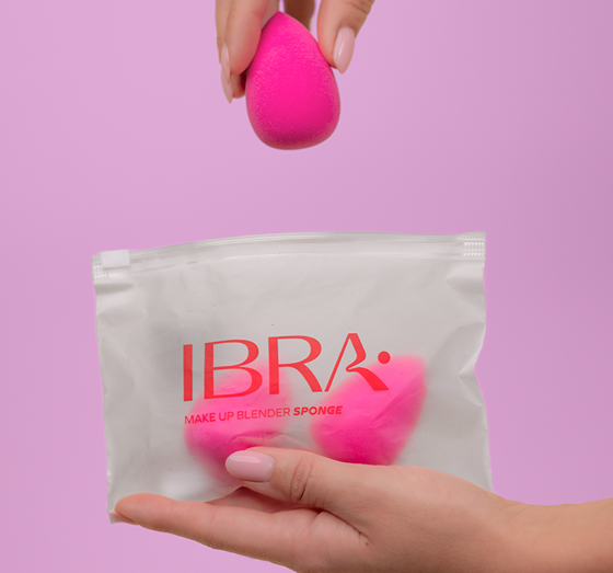 IBRA MAKEUP BLENDER SPONGE MAKE-UP-SCHWAMM ROSA