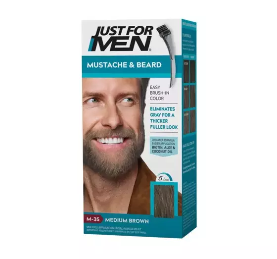 JUST FOR MEN BRUSH IN COLOR GEL M-35 MEDIUM BROWN