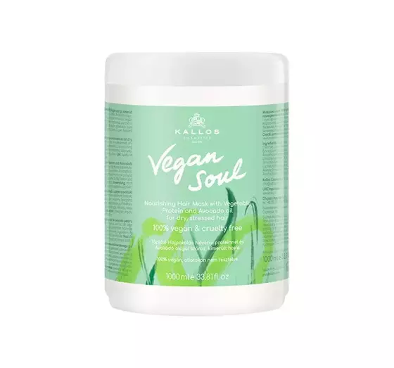 KALLOS VEGAN SOUL VEGANE NÄHRENDE MASKE FÜR TROCKENES UND GESCHÄDIGTES HAAR 1000ML