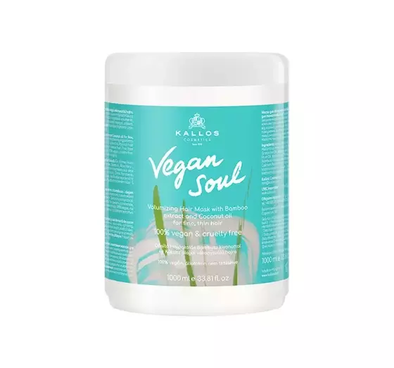 KALLOS VEGAN SOUL VEGANE VOLUMEN-MASKE FÜR DÜNNES HAAR 1000ML