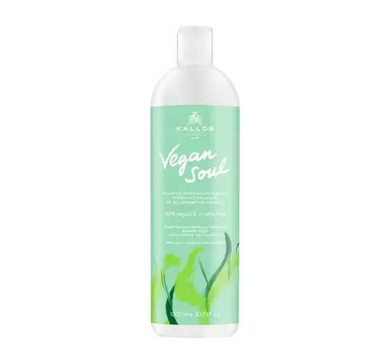 KALLOS VEGAN SOUL VEGANES NÄHRENDES SHAMPOO FÜR TROCKENES UND GESCHÄDIGTES HAAR 1000ML