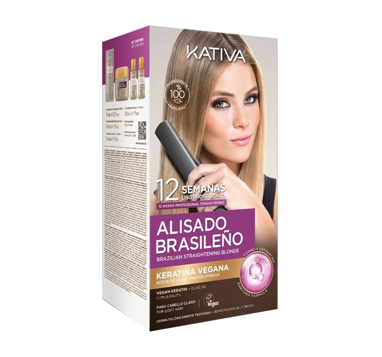 KATIVA ALISADO BRASILENO KERATINGLÄTTUNGS-SET FÜR BLONDES HAAR SET