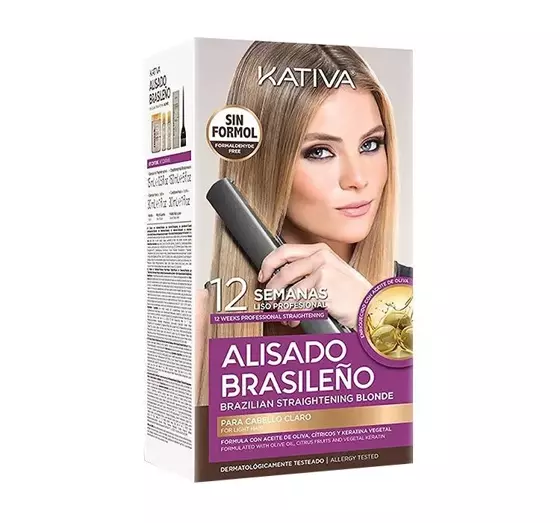 KATIVA ALISADO BRASILENO KERATINGLÄTTUNGS-SET FÜR BLONDES HAAR SET