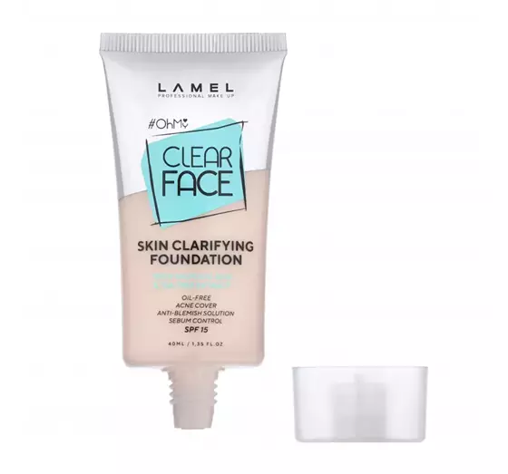 LAMEL CLEAR FACE FOUNDATION MATTIERENDE GRUNDIERUNG SPF15 401 SOFT BEIGE 40ML