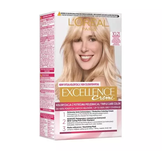 LOREAL EXCELLENCE CREME 10.21 SEHR HELLES PERLBLOND