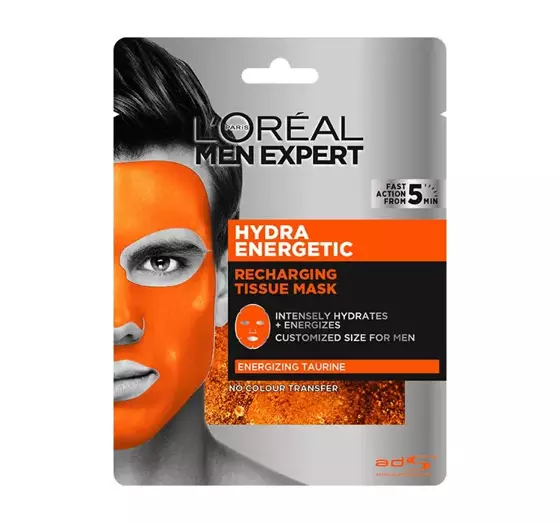 LOREAL MEN EXPERT HYDRA ENERGETIC ENERGETISIERENDE TUCHMASKE FÜR MÄNNER 30G