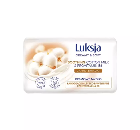 LUKSJA CREAMY & SOFT SEIFE BAUMWOLLMILCH UND PROVITAMIN B5 90G