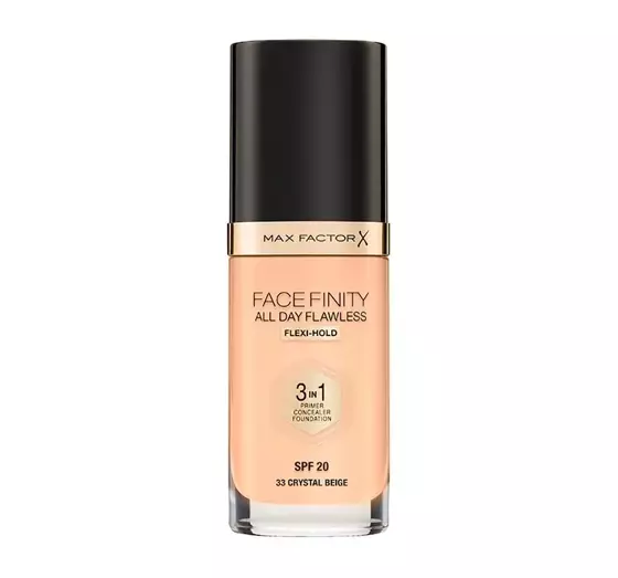 MAX FACTOR FACEFINITY ALL DAY FLAWLESS 3IN1 33 CRYSTAL BEIGE 30ML