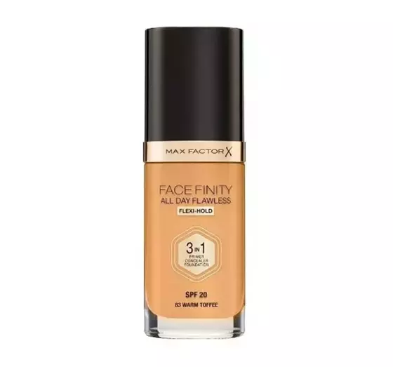 MAX FACTOR FACEFINITY ALL DAY FLAWLESS GRUNDIERUNG 3IN1 83 WARM TOFFEE 30ML