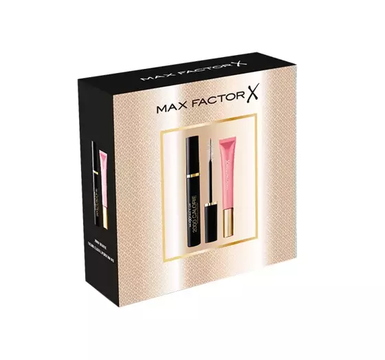 MAX FACTOR MAKE-UP-SET MASCARA 2000 CALORIE DRAMATIC VOLUME SCHWARZ + LIPLOSS COLOUR ELIXIR 010