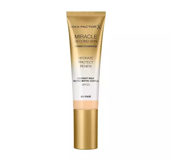 MAX FACTOR MIRACLE SECOND SKIN FOUNDATION 01 FAIR 30ML