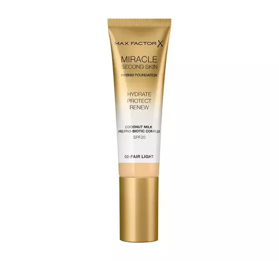 MAX FACTOR MIRACLE SECOND SKIN FOUNDATION 02 FAIR LIGHT 30ML