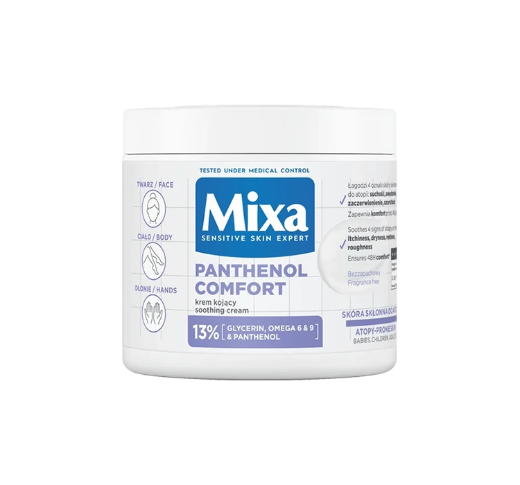 MIXA PANTHENOL COMFORT MULTIFUNKTIONALE LINDERUNGSCREME FÜR ALLERGISCHE HAUT 400 ml