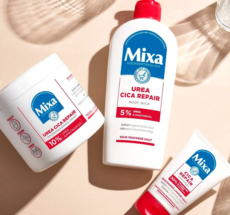 MIXA UREA CICA REPAIR+ MULTIFUNKTIONALE REGENERIERUNGSCREME FÜR KÖRPER GESICHT UND HÄNDE 400ML