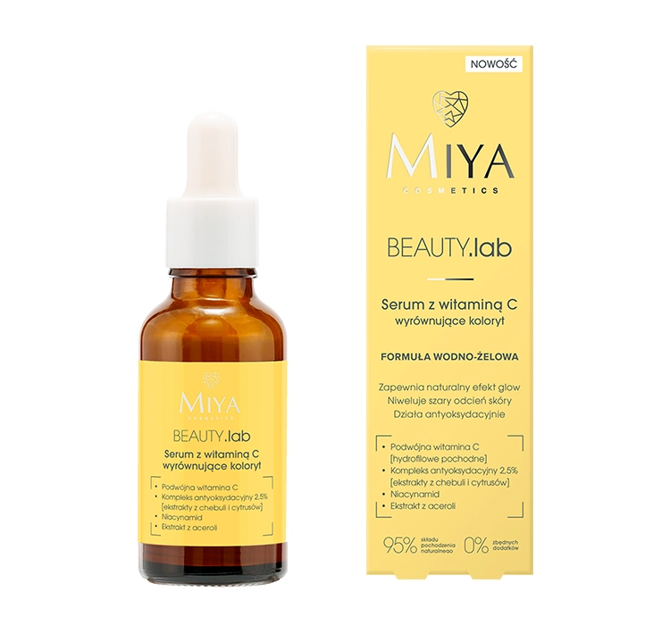 MIYA COSMETICS BEAUTY.LAB SERUM FÜR GESICHT MIT VITAMIN C FÜR AUSGEGLICHENES HAUTKOLORIT 30ML