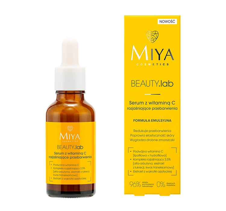 MIYA COSMETICS BEAUTY.LAB SERUM FÜR GESICHT MIT VITAMIN C GEGEN VERFÄRBUNGEN 30ML