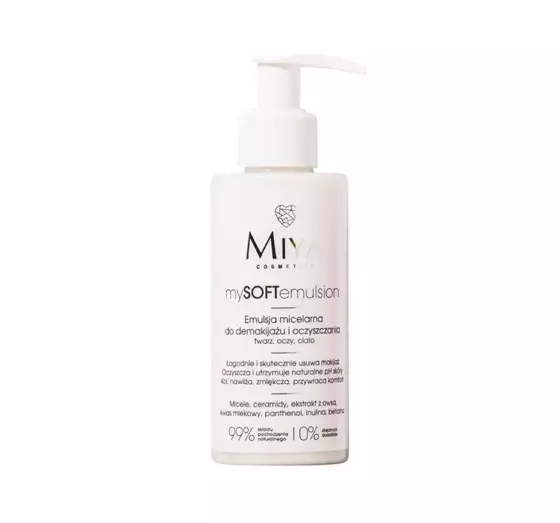 MIYA COSMETICS MY SOFT EMULSION MIZELLENEMULSION FÜR MAKE-UP-ENTFERNUNG UND REINIGUNG 140ML