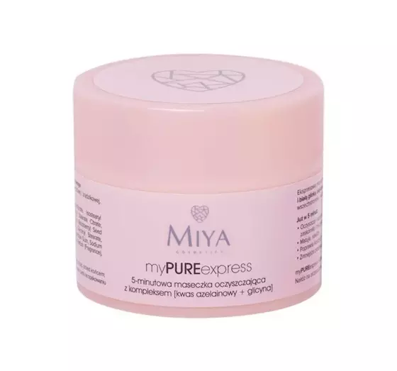 MIYA COSMETICS MYPUREEXPRESS 5-MINUTEN-REINIGUNGSMASKE MIT 5% AZELAINSÄURE + GLYCIN-KOMPLEX 50G