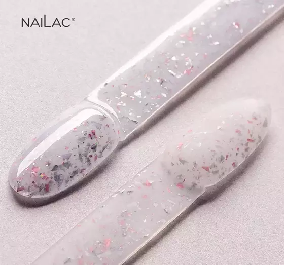 NAILAC GLAMMY BASE KAUTSCHUKBASIS MILK & SILVER 7ML