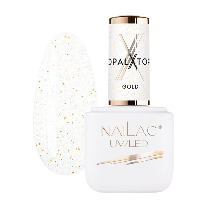 NAILAC OPALX TOP HYBRID TOPCOAT GOLD 7ML