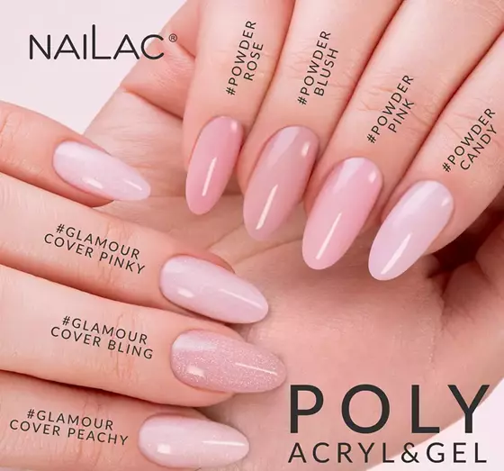 NAILAC POLY ACRYL & GEL #POWDER PINK 30G