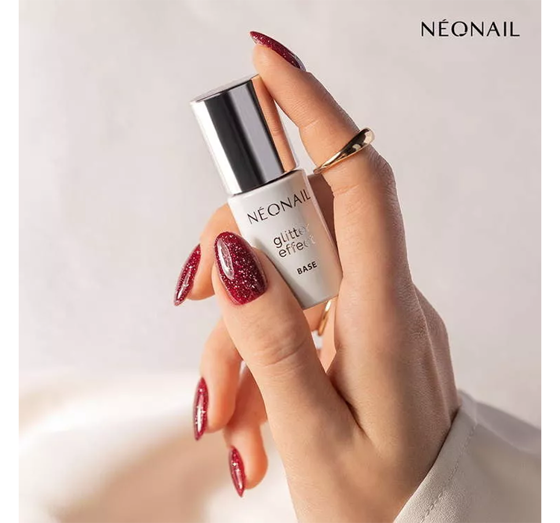 NEONAIL GLITTER EFFECT HYBRIDBASIS 9598 RED SHINE 7,2ML