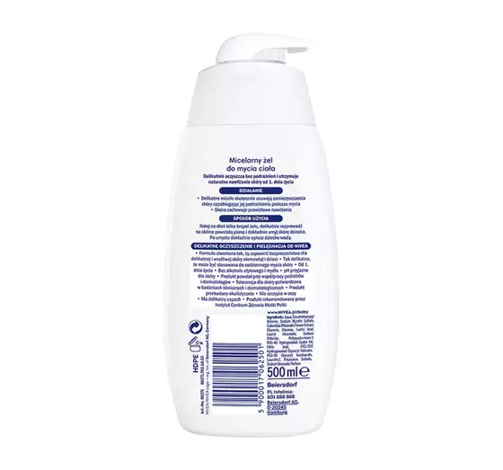 NIVEA BABY MIZELLARES KÖRPERGEL FÜR KINDER AB DEM ERSTEN LEBENSTAG 500ML