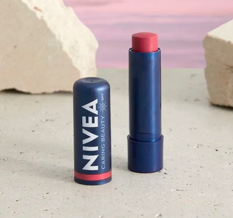 NIVEA CARING BEAUTY LIPPEN- UND WANGENSTIFT 3IN1 3W1 ROSE 4,8G