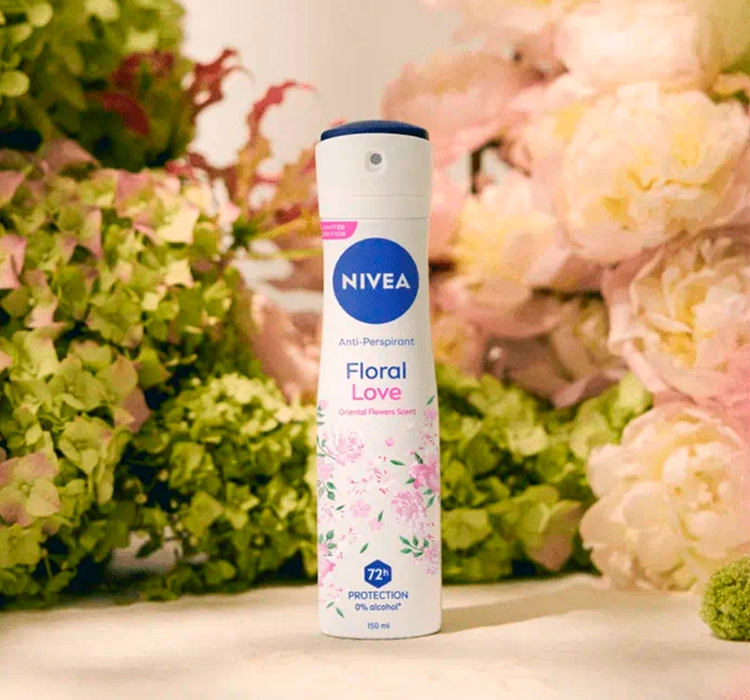 NIVEA FLORAL LOVE ANTITRANSPIRANT SPRAY FÜR FRAUEN 150ML