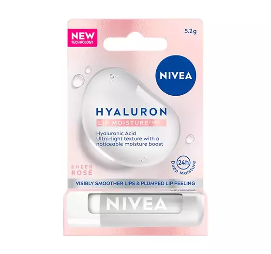 NIVEA HYALURON LIP MOISTURE PLUS SHEER ROSE FEUCHTIGKEITSBALSAM FÜR LIPPENPFLEGE IM STIFT 5,2G