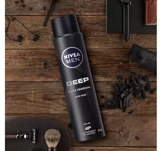 NIVEA MEN DEEP ANTITRANSPIRANT MIT AKTIVKOHLE SPRAY 250ML