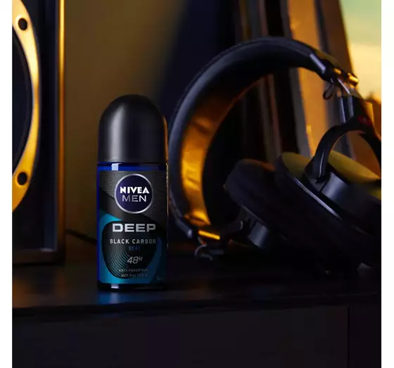 NIVEA MEN DEEP BLACK CARBON BEAT ANTITRANSPIRANT ROLL ON 50ML