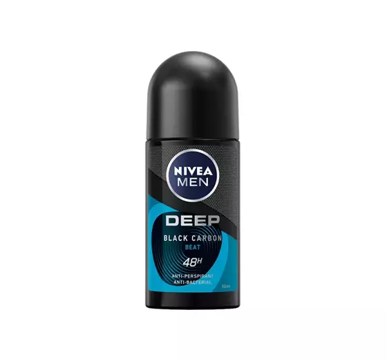 NIVEA MEN DEEP BLACK CARBON BEAT ANTITRANSPIRANT ROLL ON 50ML