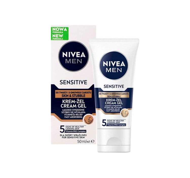 NIVEA MEN SENSITIVE CREME-GEL FÜR GESICHT UND 3-TAGE-BART 50ML