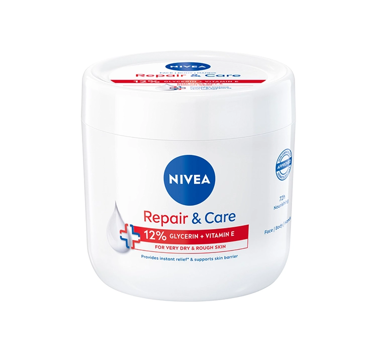 NIVEA REPAIR & CARE FEUCHTIGKEITSSPENDEND-REGENERIERENDE CREME FÜR GESICHT KÖRPER HÄNDE 400ML