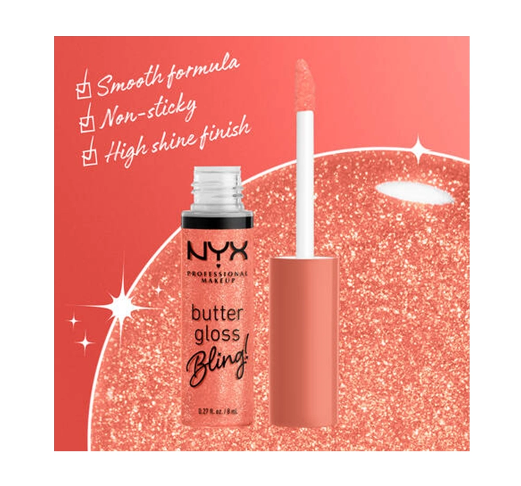 NYX PROFESSIONAL MAKEUP BUTTER GLOSS BLING LIPGLOSS 02 DRIPPED OUT 8ML