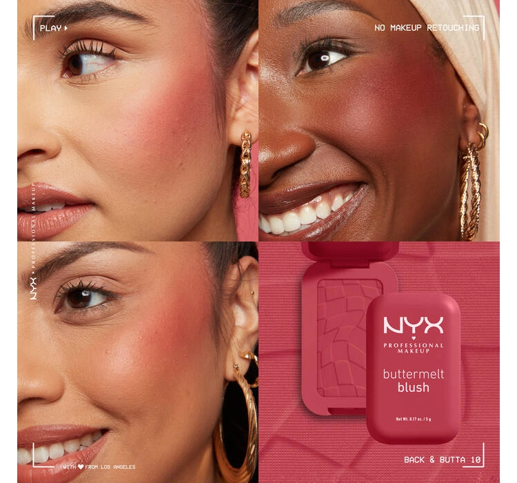 NYX PROFESSIONAL MAKEUP BUTTERMELT WANGENROUGE IM KOMPAKT 10 BACK AND BUTTA 5G