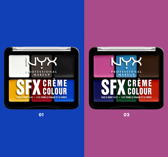 Nyx Professional Makeup SFX Face & Body Gesicht- und Körperfarben-Palette 02 Secondary 6x1g