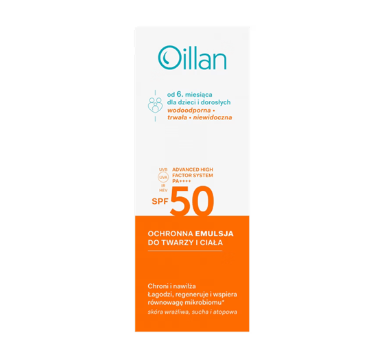 OILLAN SCHUTZEMULSION FÜR GESICHT UND KÖRPER SPF50+ 100ML