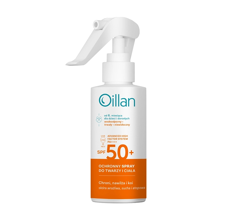 OILLAN SCHUTZSPRAY FÜR GESICHT UND KÖRPER SPF50+ 125ML