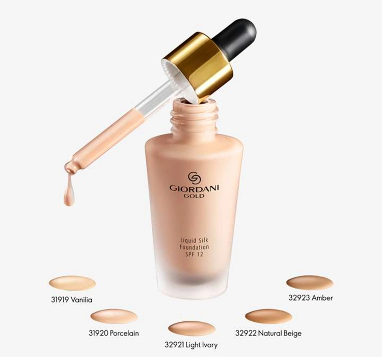 ORIFLAME GIORDANI GOLD LIQUID SILK FOUNDATION SPF12 VANILLA 30ML