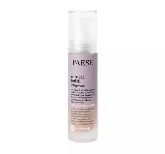 PAESE NANOREVIT LANGANHALTENDES FOUNDATION MIT NATÜRLICHEM FINISH 02 PORCELAIN 30ML