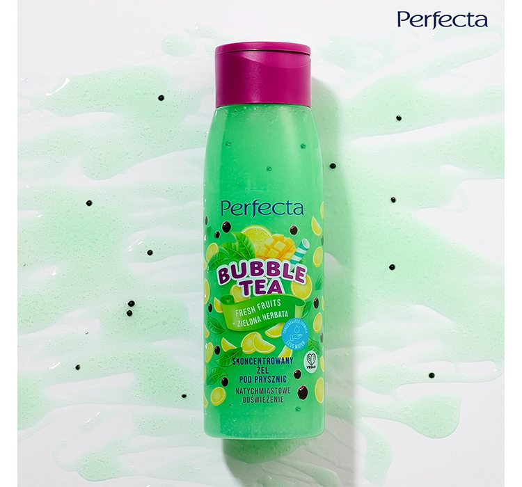 PERFECTA BUBBLE TEA DUSCHGEL FRESH FRUITS + GRÜNTEE 400G