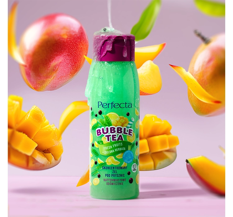 PERFECTA BUBBLE TEA DUSCHGEL FRESH FRUITS + GRÜNTEE 400G