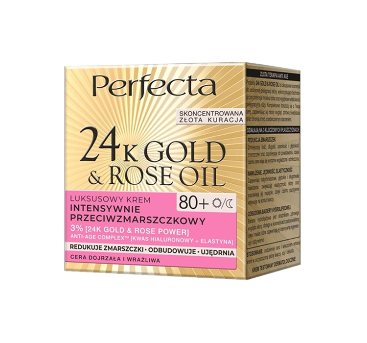 PERFECTA GOLD&ROSE LUXURIÖSE ANTI FALTEN CREME FÜR TAG UND NACHT 80+ 50ML